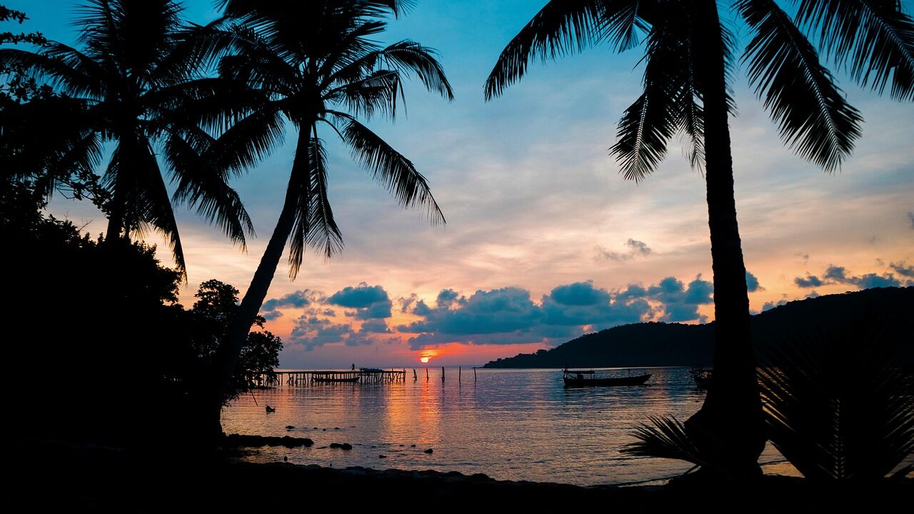 Mekong River under Sunset Cambodia
